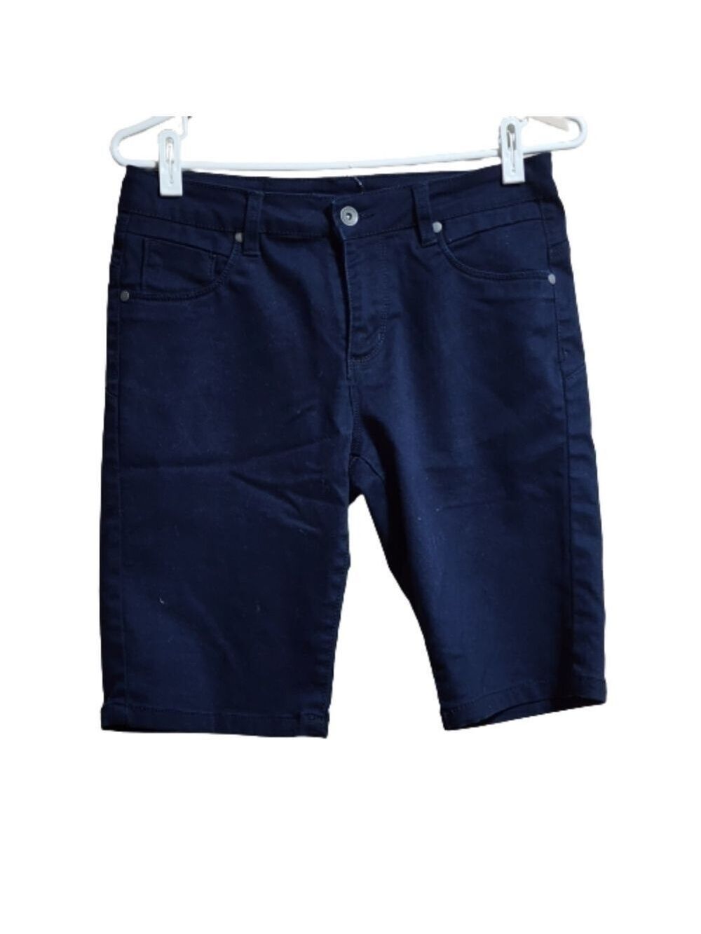 Suko jeans streched denim bermuda butt lift color dark blue